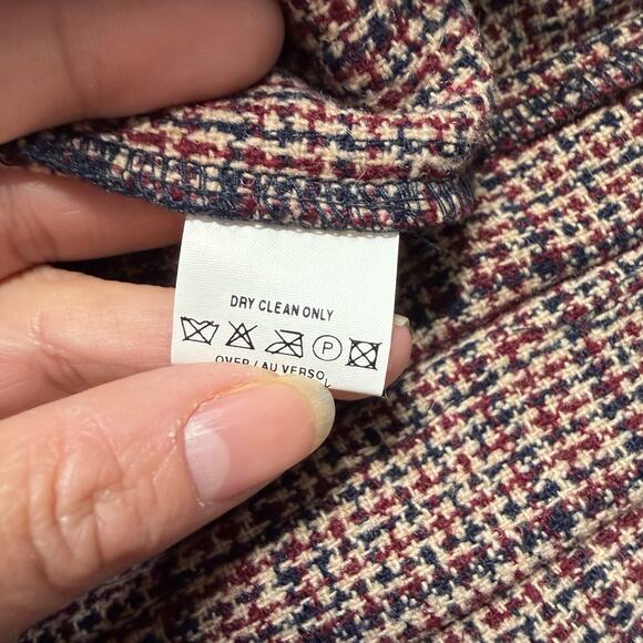 Villager Womens Wool Plaid Skirt Size 12P Brown Preppy Academia Clueless 90s NWT - Picture 7 of 9